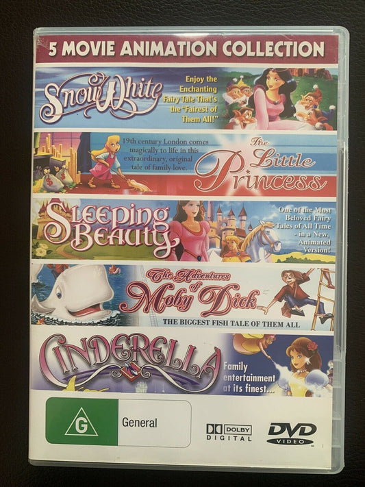 Snow white / Moby Dick / Cinderella / Little Princess / Sleeping Beauty DVD