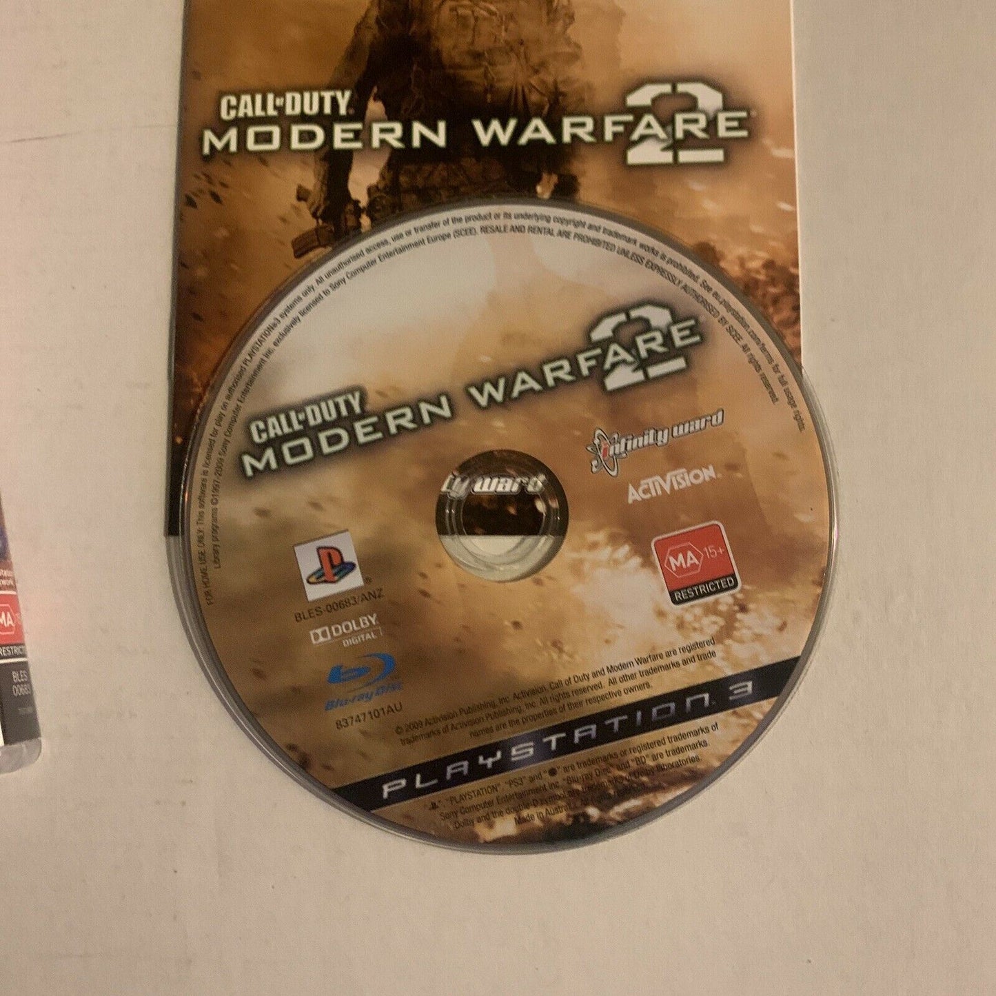 Call of Duty: Modern Warfare 2 (PlayStation 3, 2009) PS3 With Manual