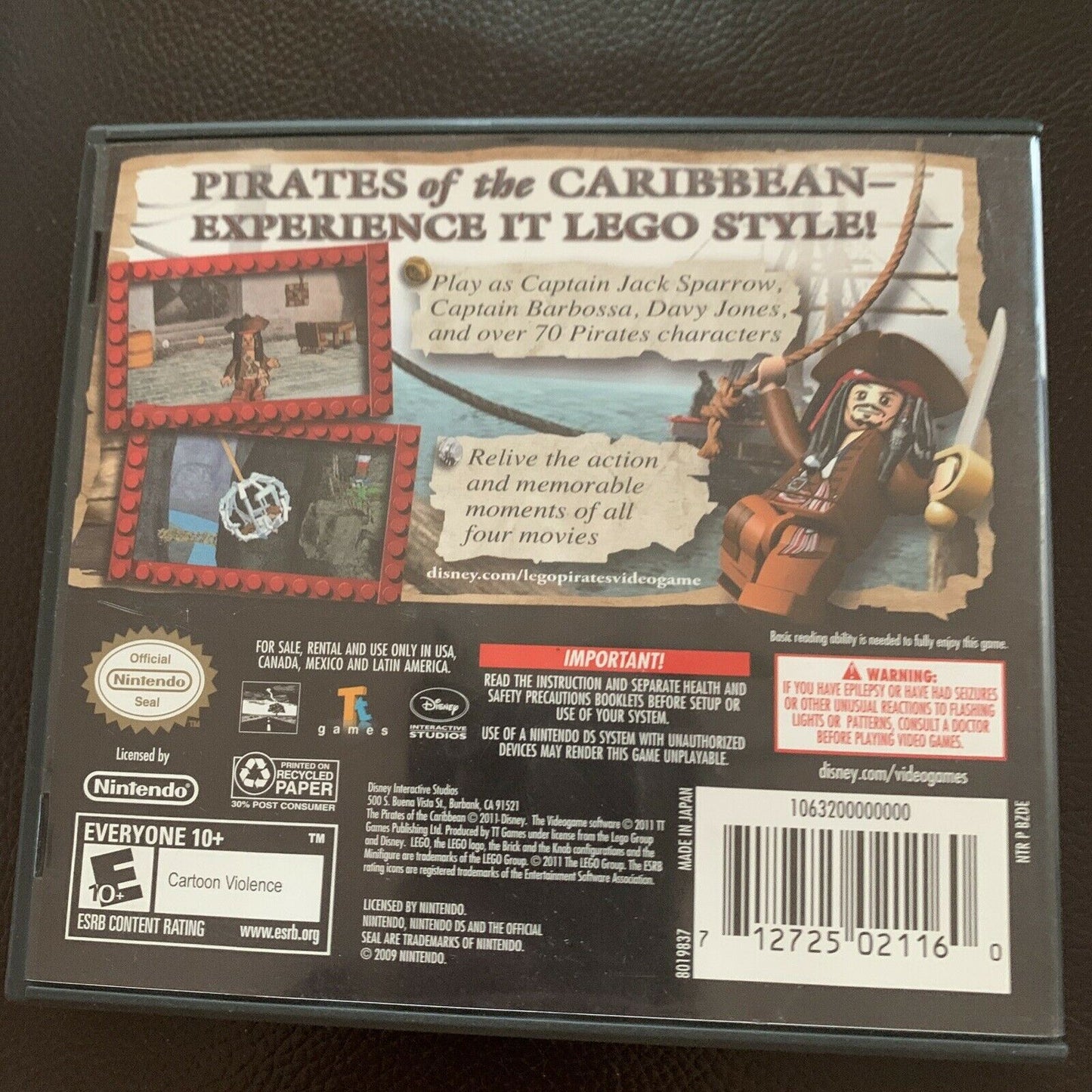 LEGO Pirates of the Caribbean - The Video Game Nintendo DS with Manual