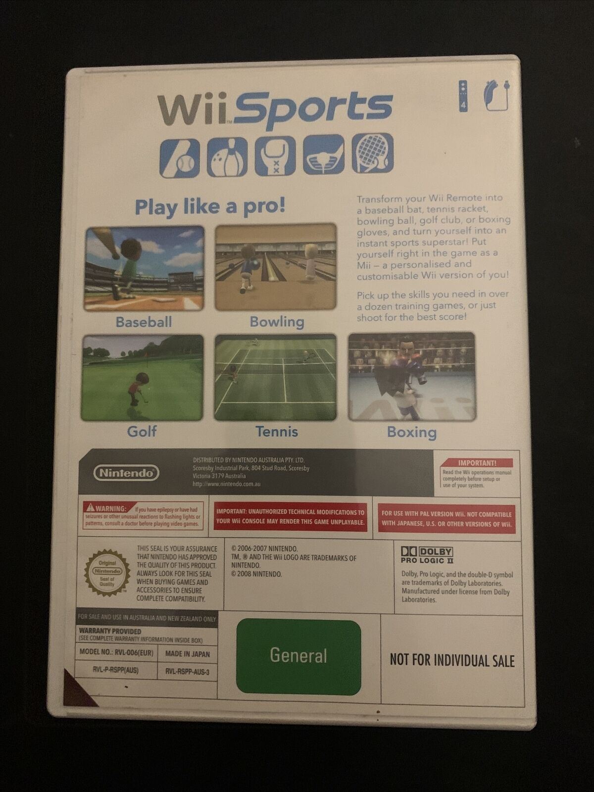 Wii Sports Nintendo Wii PAL Game