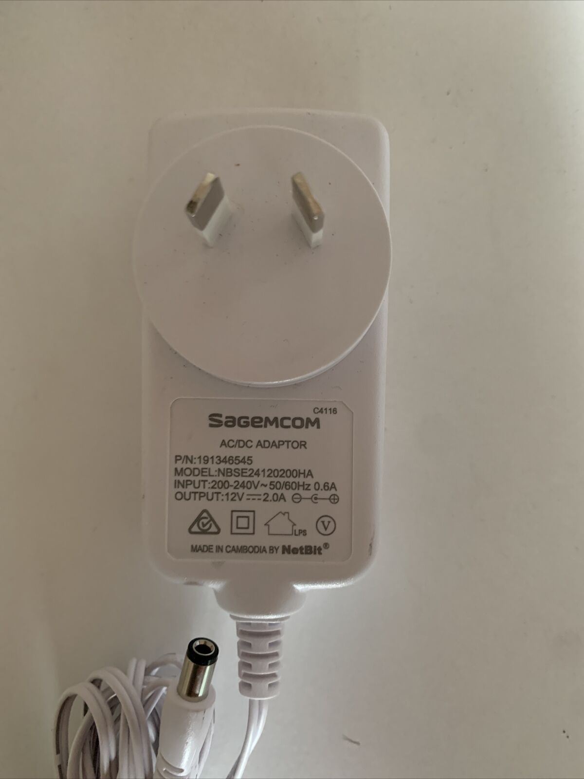 Genuine Sagemcom NBSE24120200HA AC Adapter 12v 2A Power Supply