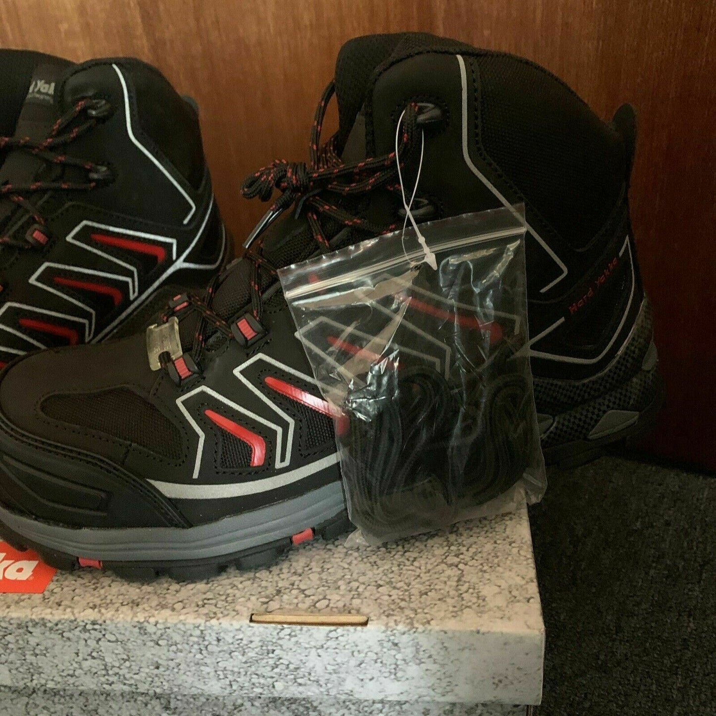 Hard Yakka Y60083 Black Red Blizzard Boots With Composite SafetyToe 9.5UK 10.5US