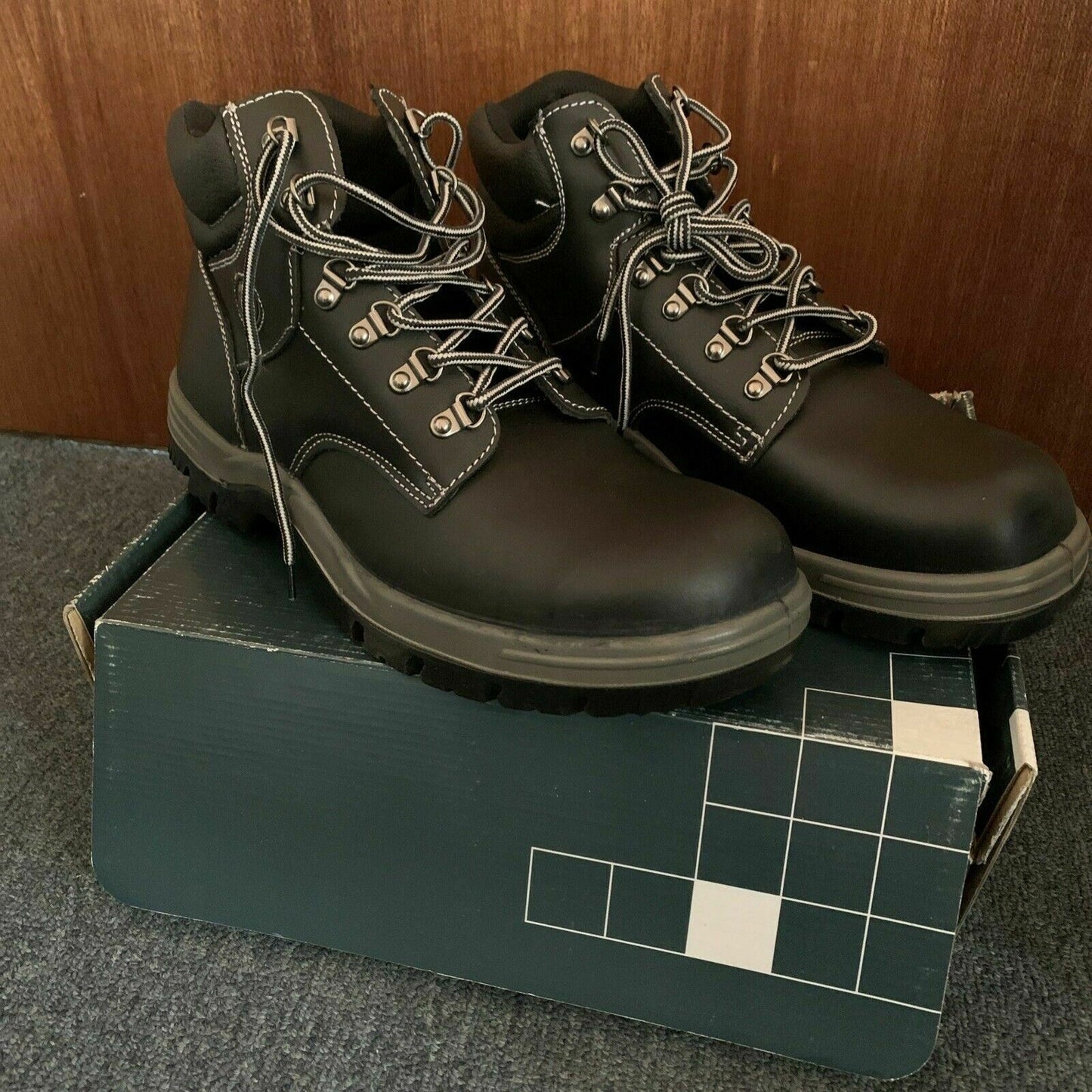 Bata Industrials Work Safety Boots Saturn Black 12UK Black smooth leather