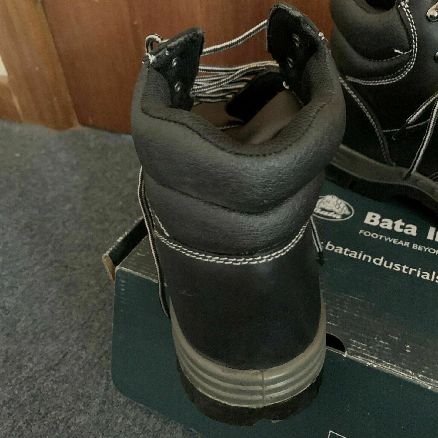 Bata Industrials Work Safety Boots Saturn Black 12UK Black smooth leather