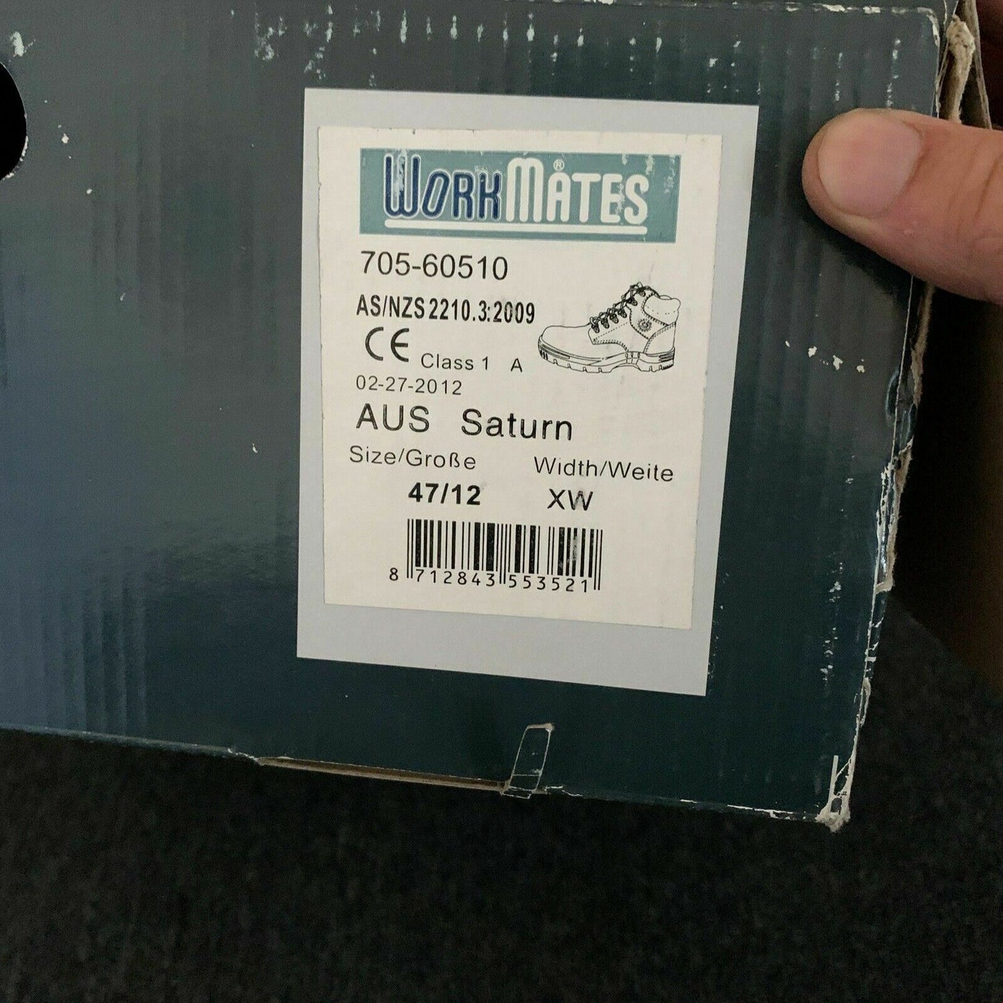 Bata Industrials Work Safety Boots Saturn Black 12UK Black smooth leather