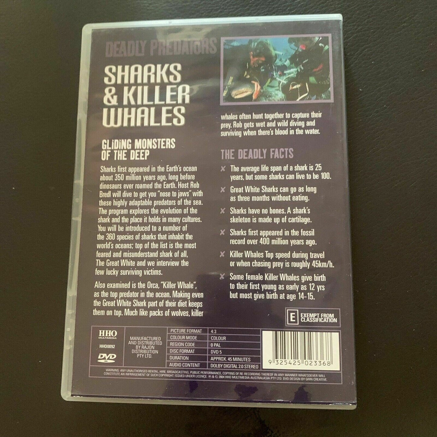 Deadly Predators - Sharks & Killer Whales (DVD, 2004) Rob Bredl