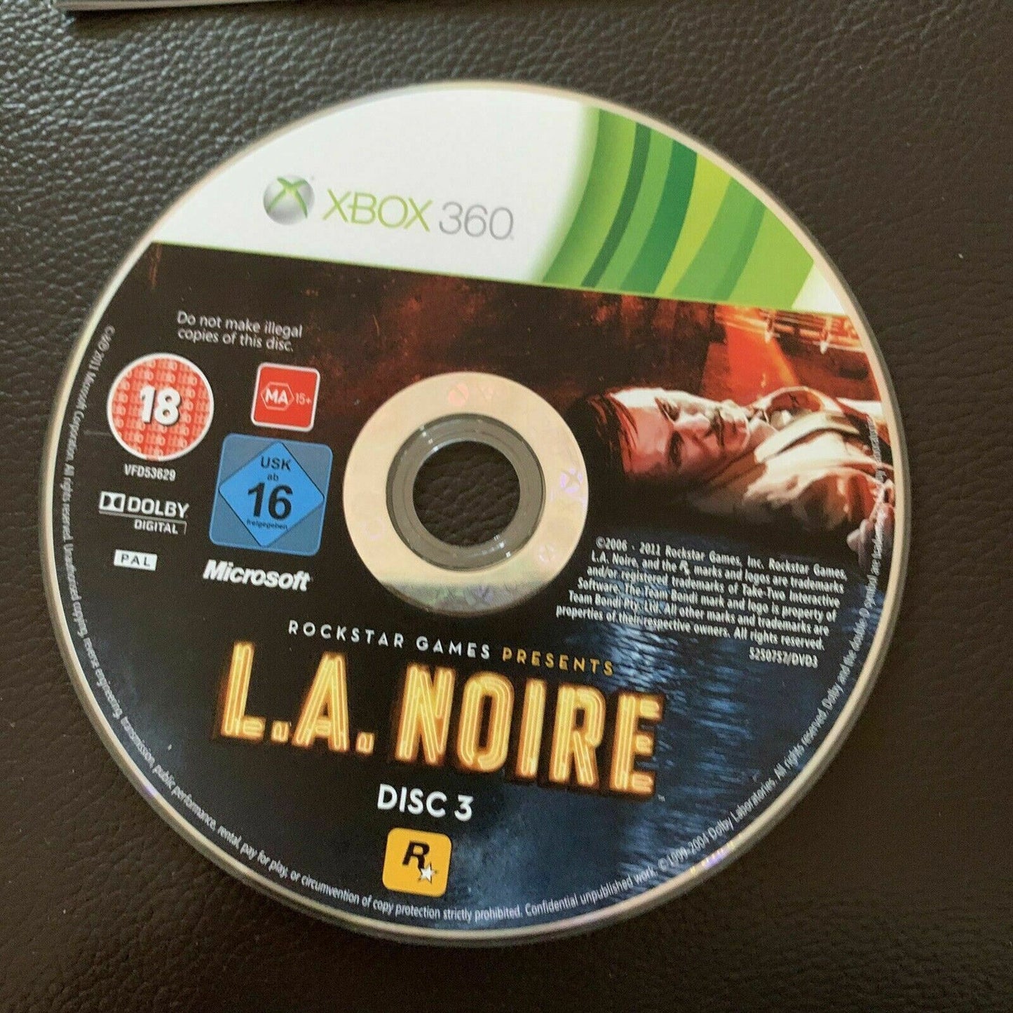 L.A. NOIRE Microsoft Xbox 360 Game With Manual (PAL)