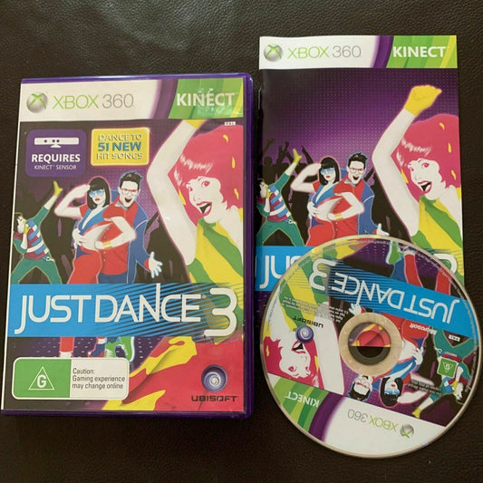 Just Dance 3 (Microsoft Xbox 360) Kinect AUS PAL With Manual