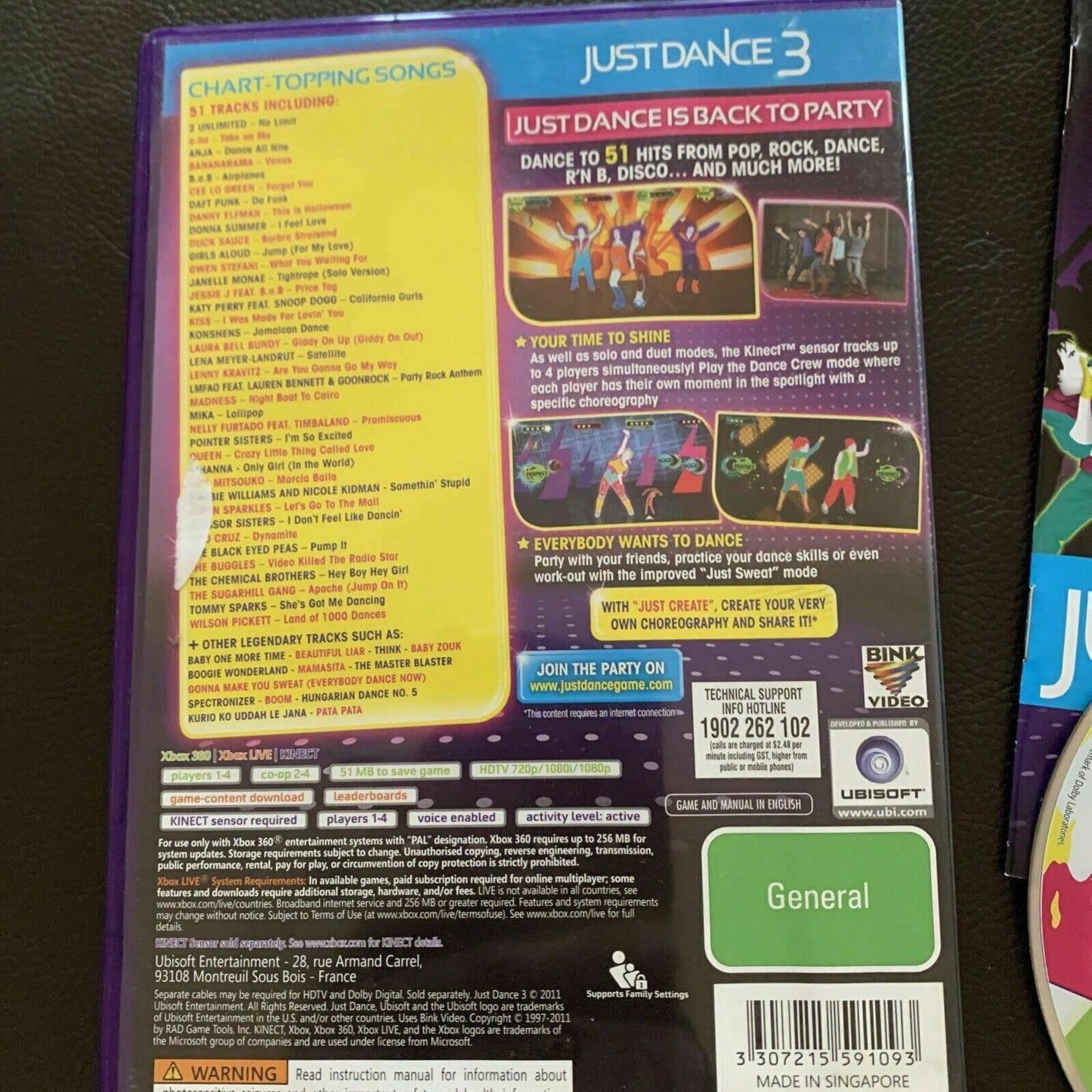 Just Dance 3 (Microsoft Xbox 360) Kinect AUS PAL With Manual