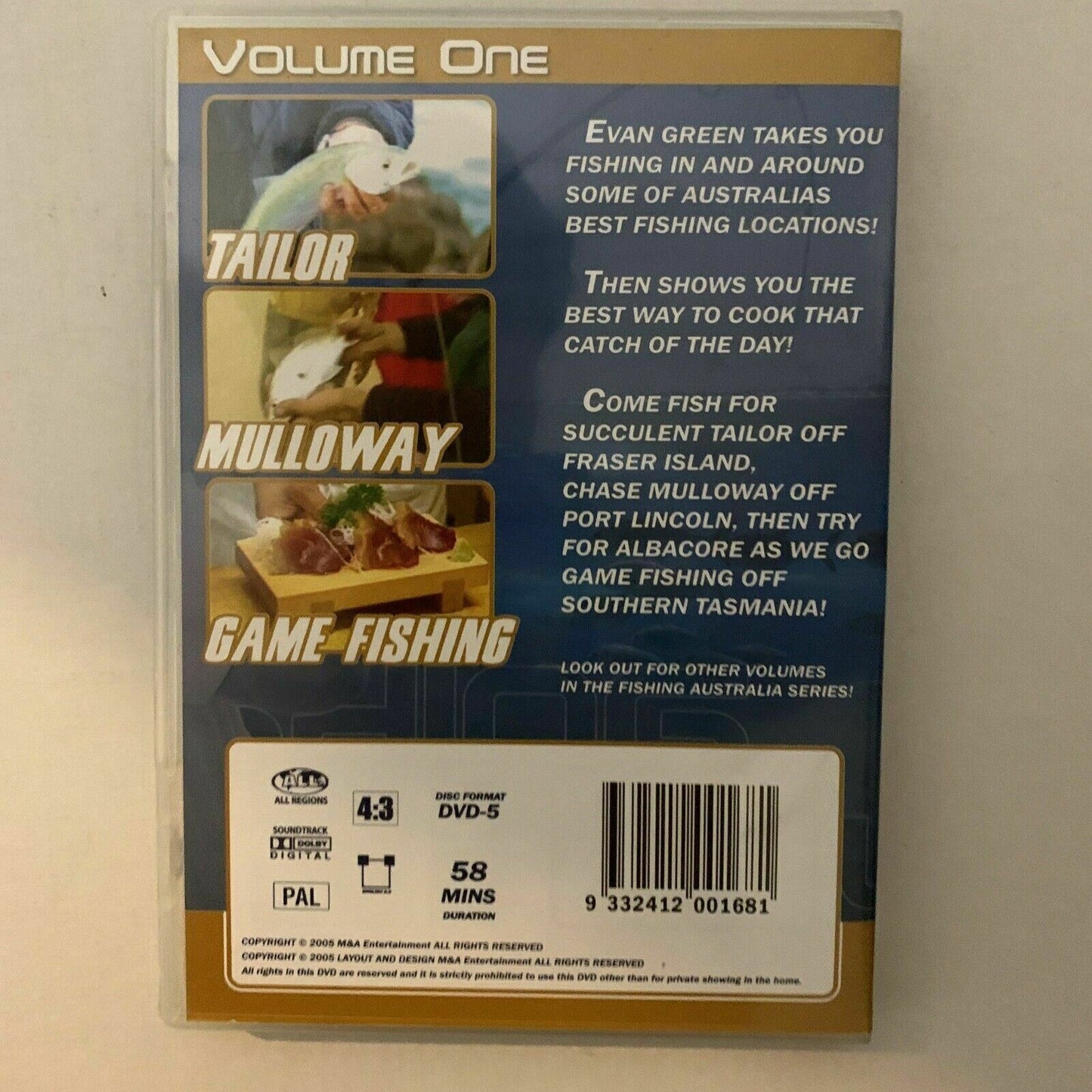 Fishing Australia - Volume 1 (DVD, 2005) Evan Green. All Regions