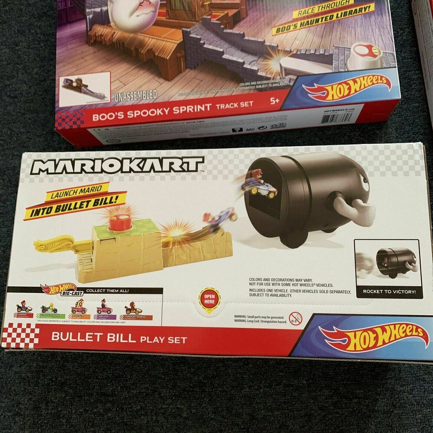 3x Hot Wheels Mario Kart: Bio's Spooky Sprint / Thwomp Ruins / Bullet Bill