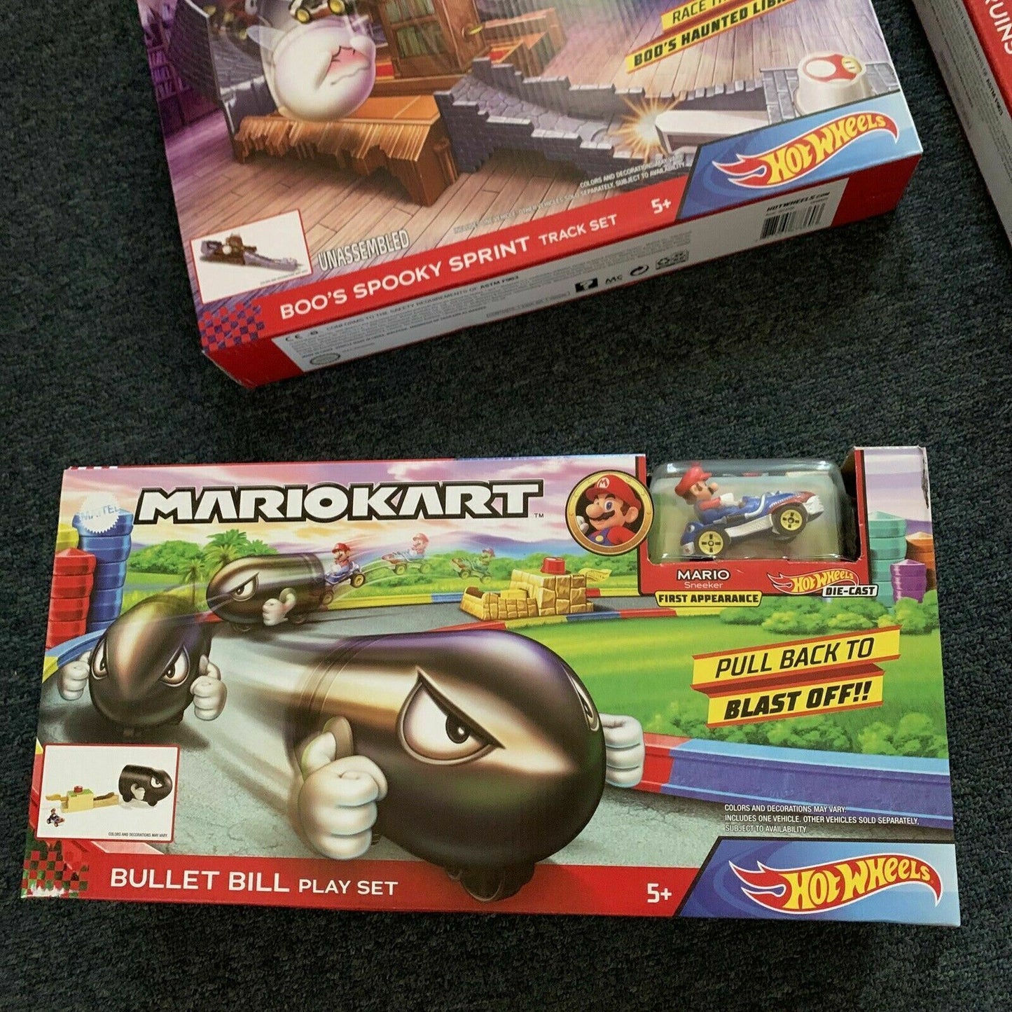 3x Hot Wheels Mario Kart: Bio's Spooky Sprint / Thwomp Ruins / Bullet Bill