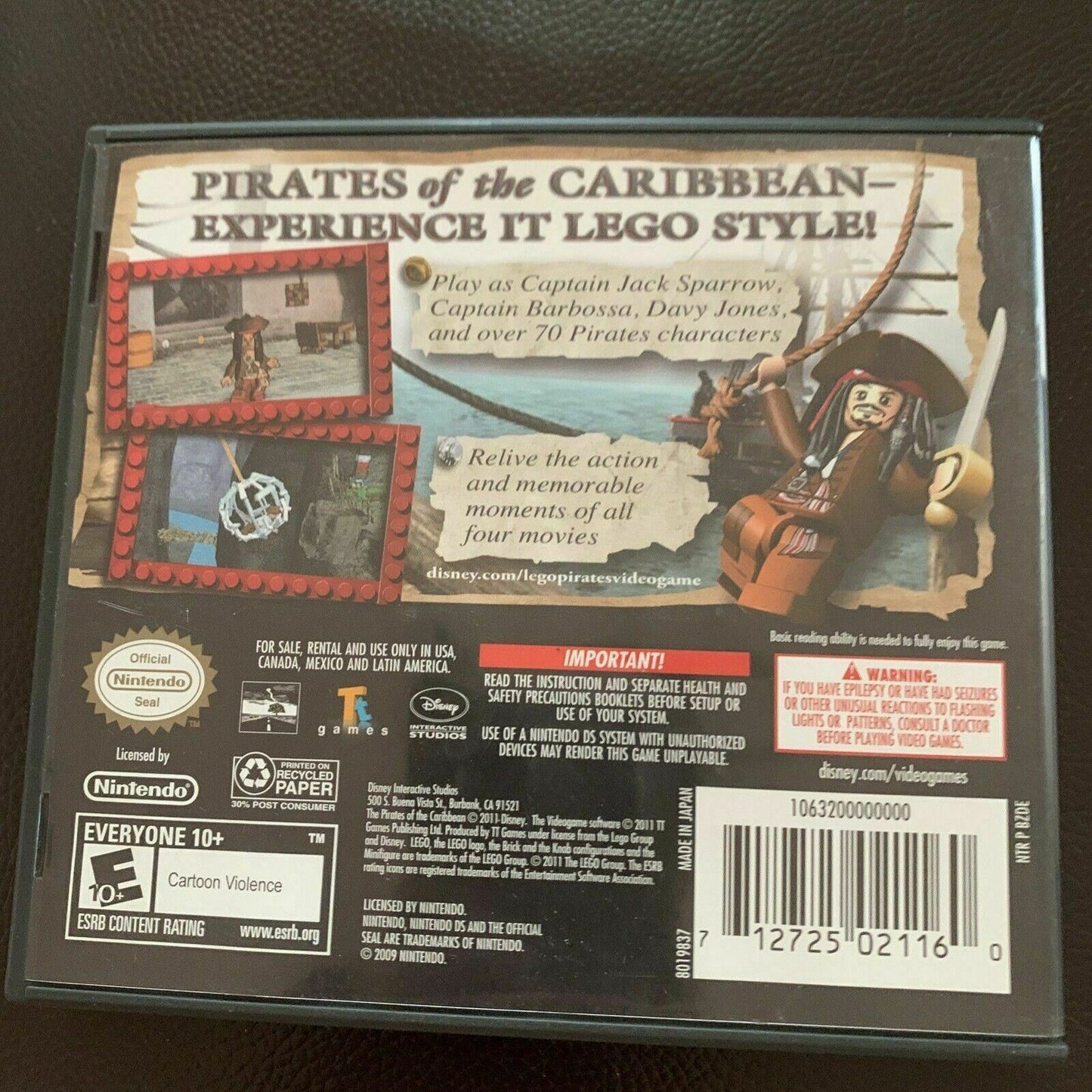 LEGO Pirates of the Caribbean : The Video Game - Nintendo DS NDS with Manual