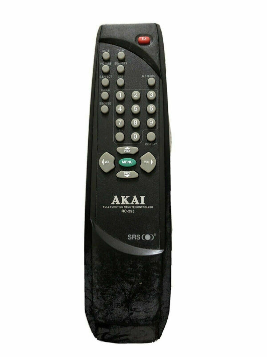 Genuine Akai RC-295 Remote Control (missing battery cover)