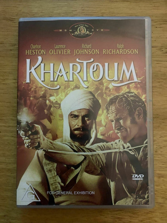 Khartoum (DVD, 1966) Charlton Heston, Laurence Olivier.  Region 4 & 2