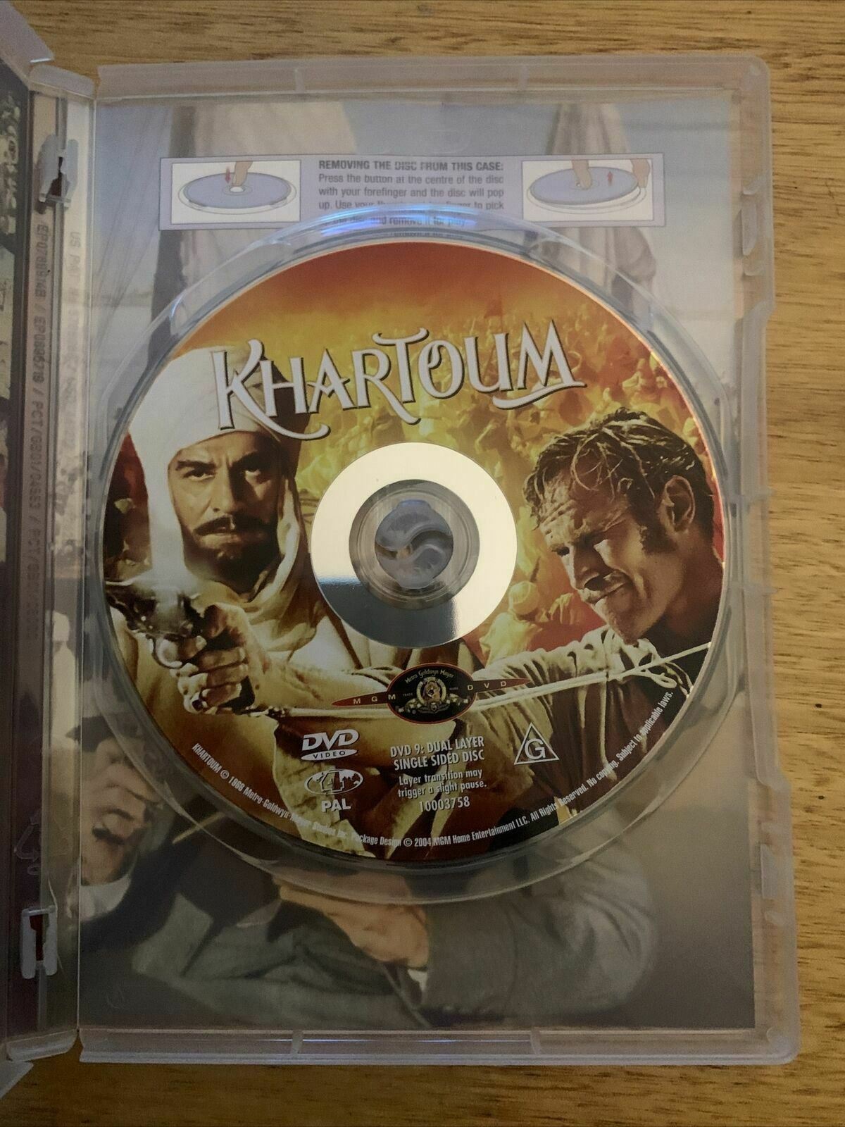 Khartoum (DVD, 1966) Charlton Heston, Laurence Olivier.  Region 4 & 2