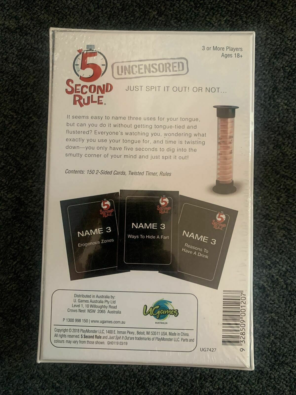 *New Sealed* PlayMonster 5 Second Rule Uncensored Adult Card Game