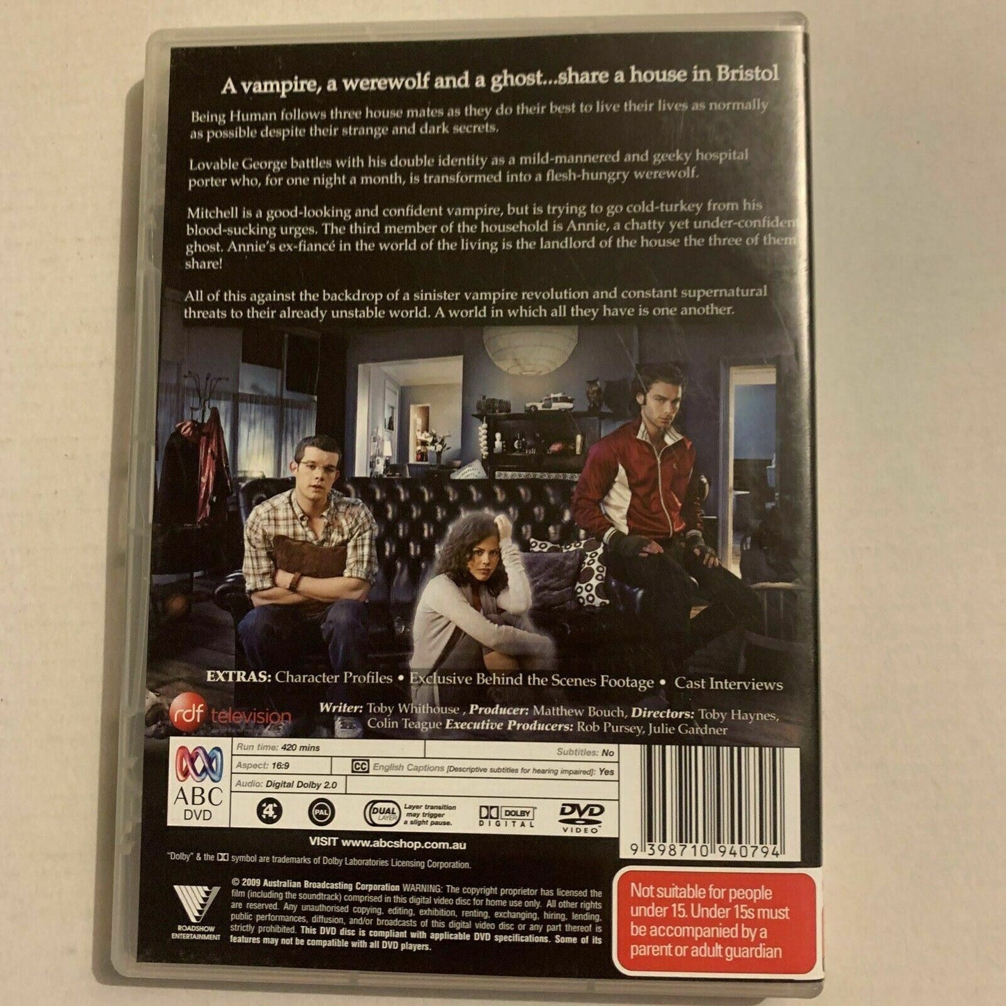 Being Human : Series 1 (DVD, 2008, 2-Disc Set) Lenora Crichlow, Russell Tovey