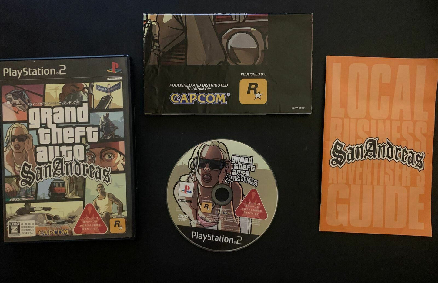 Grand Theft Auto: San Andreas - PS2 NTSC-J Japan w Map + Manual