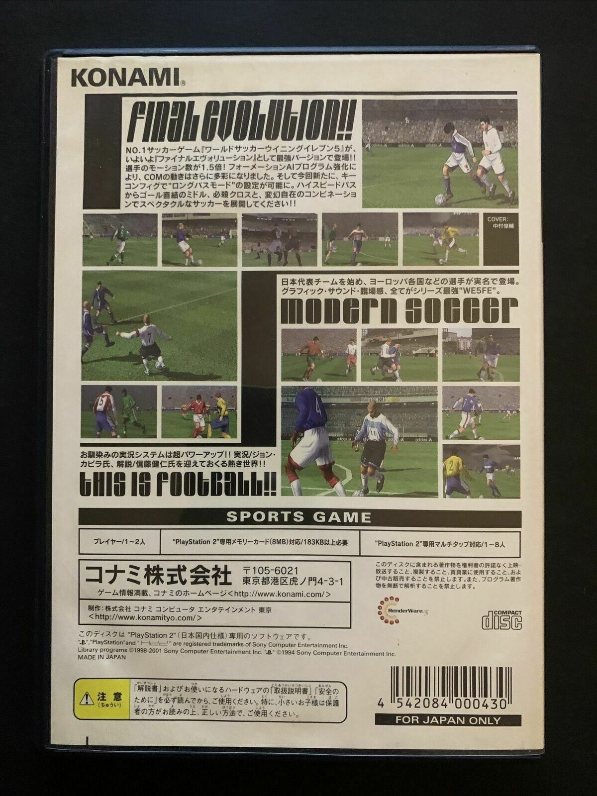 World Soccer Winning Eleven 5: Final Evolution - PS2 NTSC-J Japan w Manual