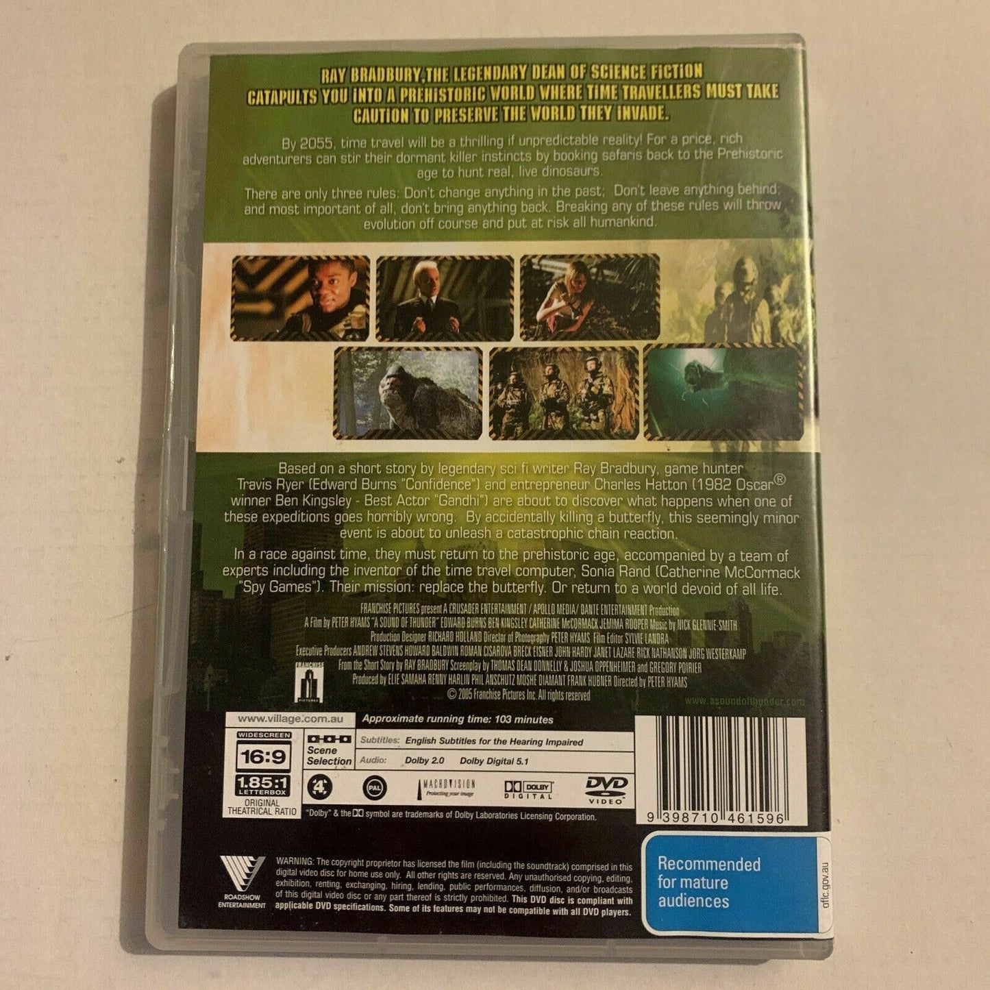 A Sound Of Thunder (DVD, 2005) Ben Kingsley, Edward Burns. Region 4