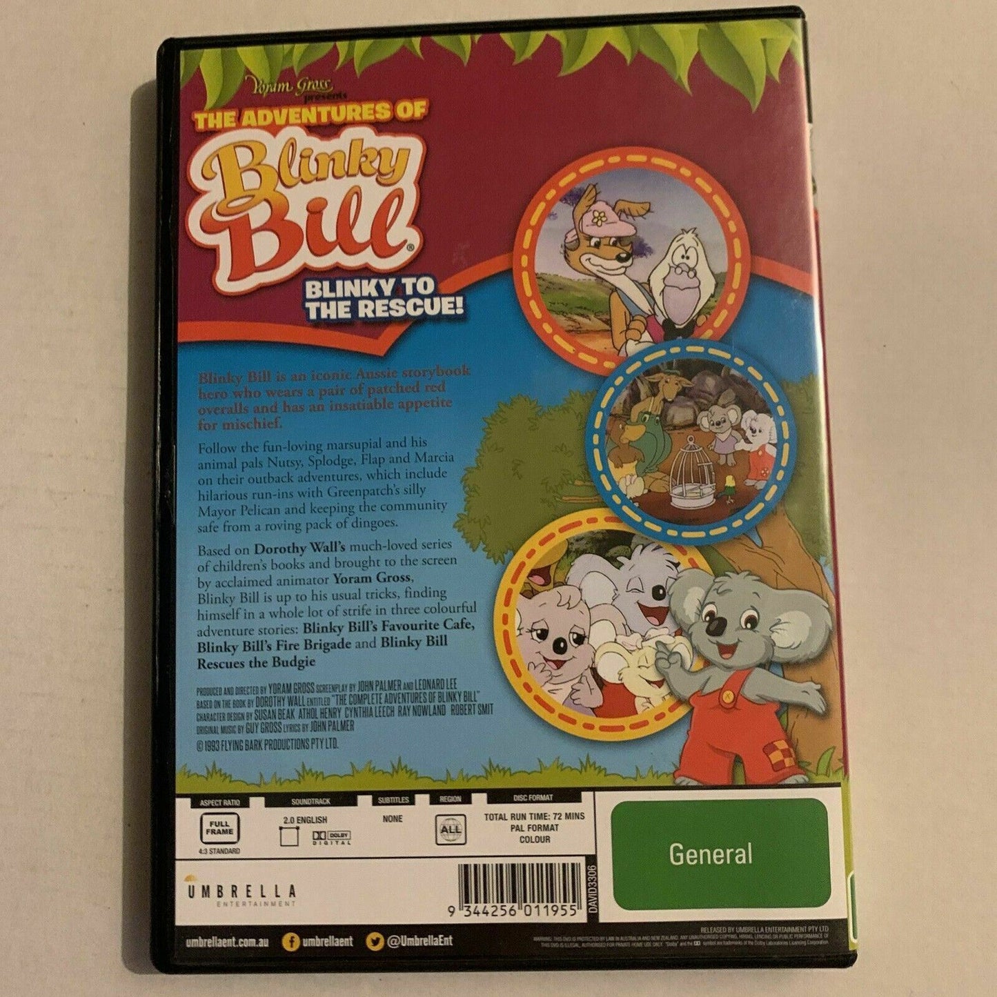 The Adventures Of Blinky Bill - Blinky Bill To The Rescue (DVD, 1993) All Region