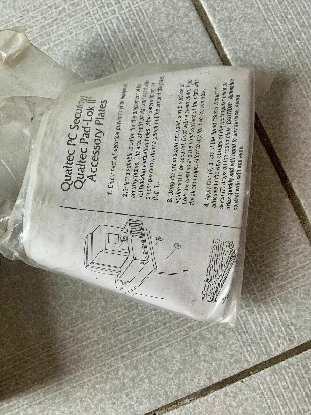 Vintage Qualtec Security Systems PC Laptop Lock Pad-Lok II From 2000