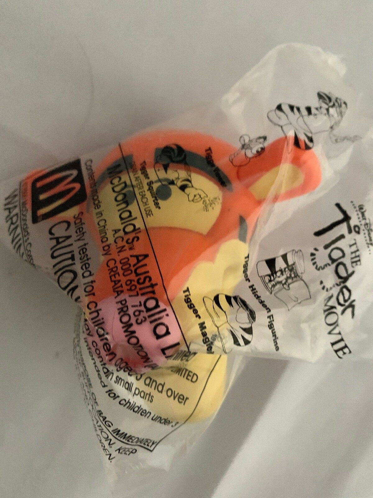 McDonald's Tigger Head Figurine For Happy Meal Promotion 2000 Sealed