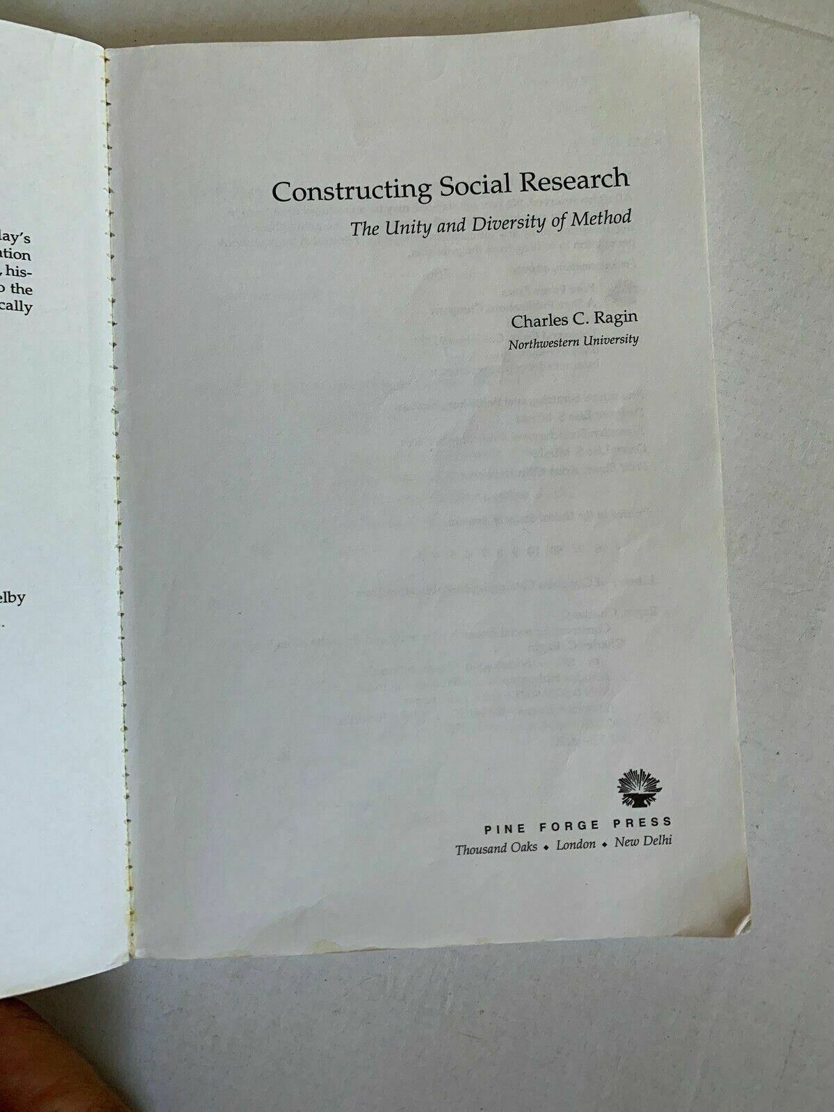 Constructing Social Research 1994 by Charles C. Ragin