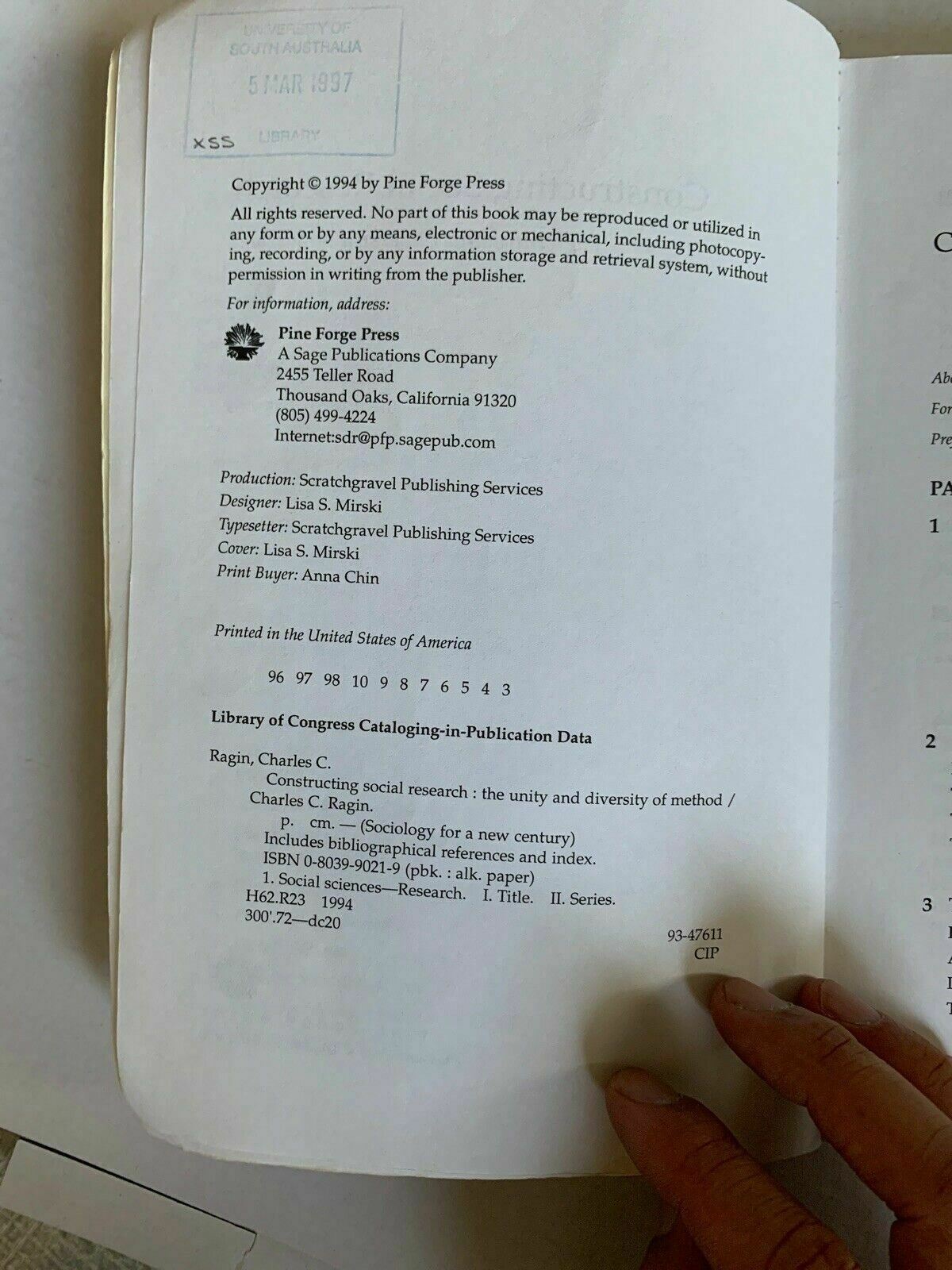 Constructing Social Research 1994 by Charles C. Ragin