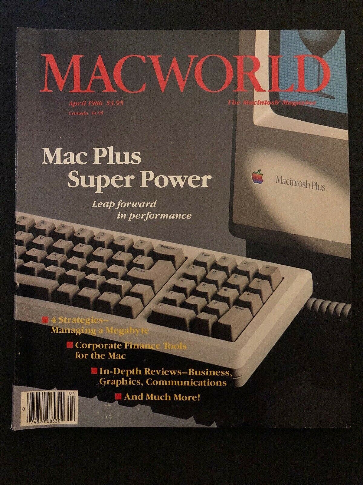 Macworld April 1986 Vintage Apple Magazine: Mac Plus Supper Power