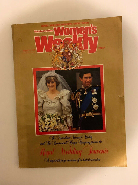 RARE The Australian Women's Weekly Royal Wedding Souvenir August (1981)