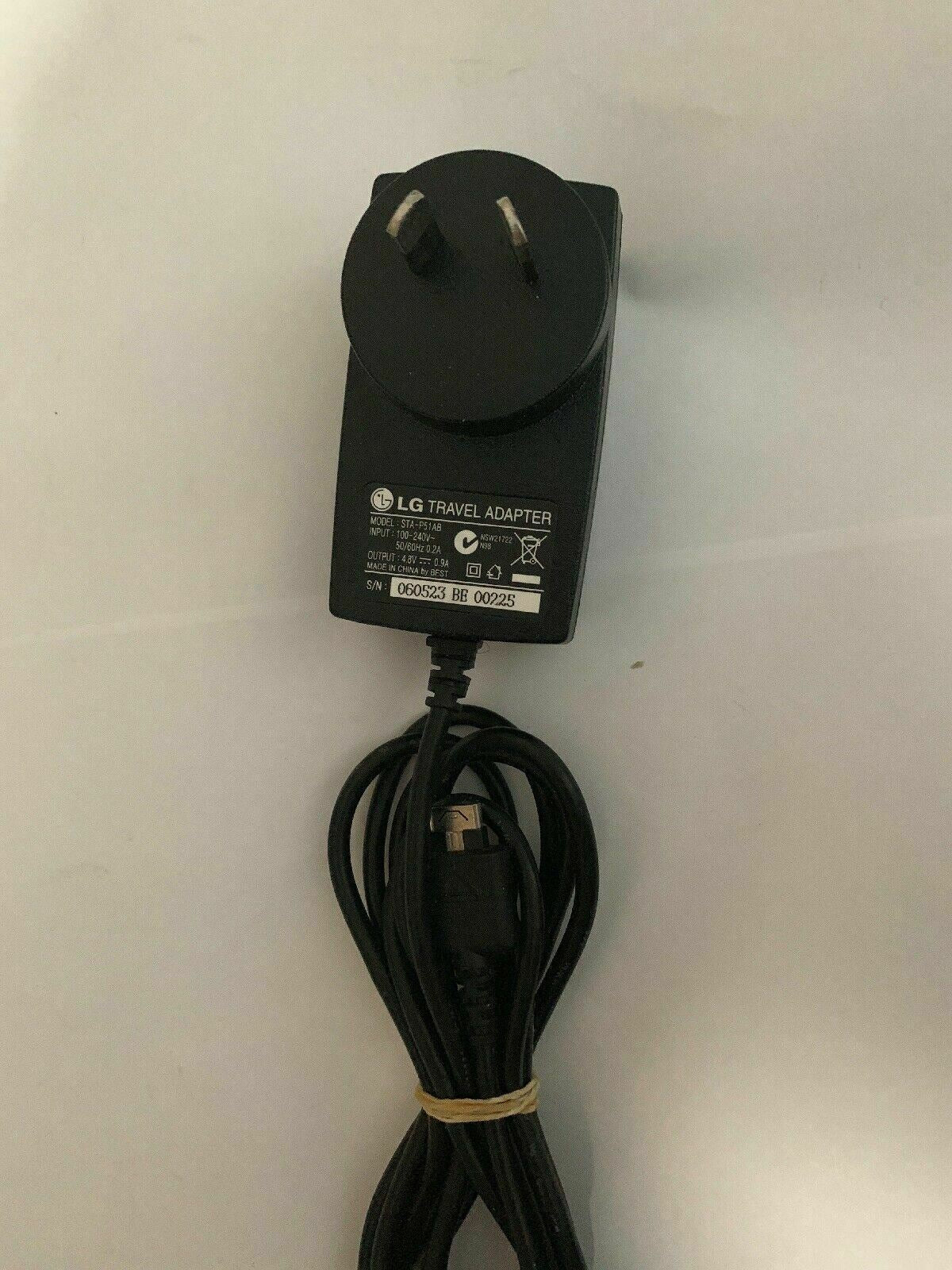 Genuine LG STA-P51AB Travel Adapter Australian Plug