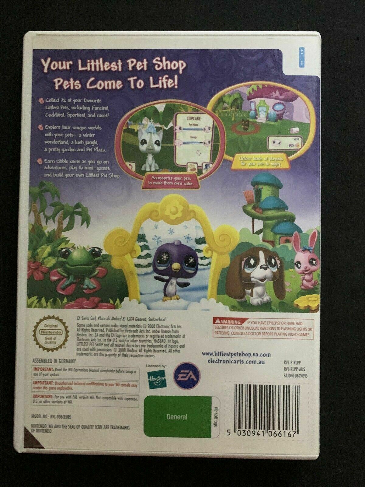 Littlest Pet Shop - Nintendo Wii PAL Game Complete with Manual