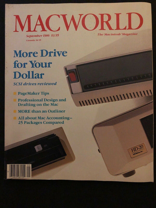 Macworld September 1986 Vintage Apple Magazine: PageMaker Tips, Drafting, HDD