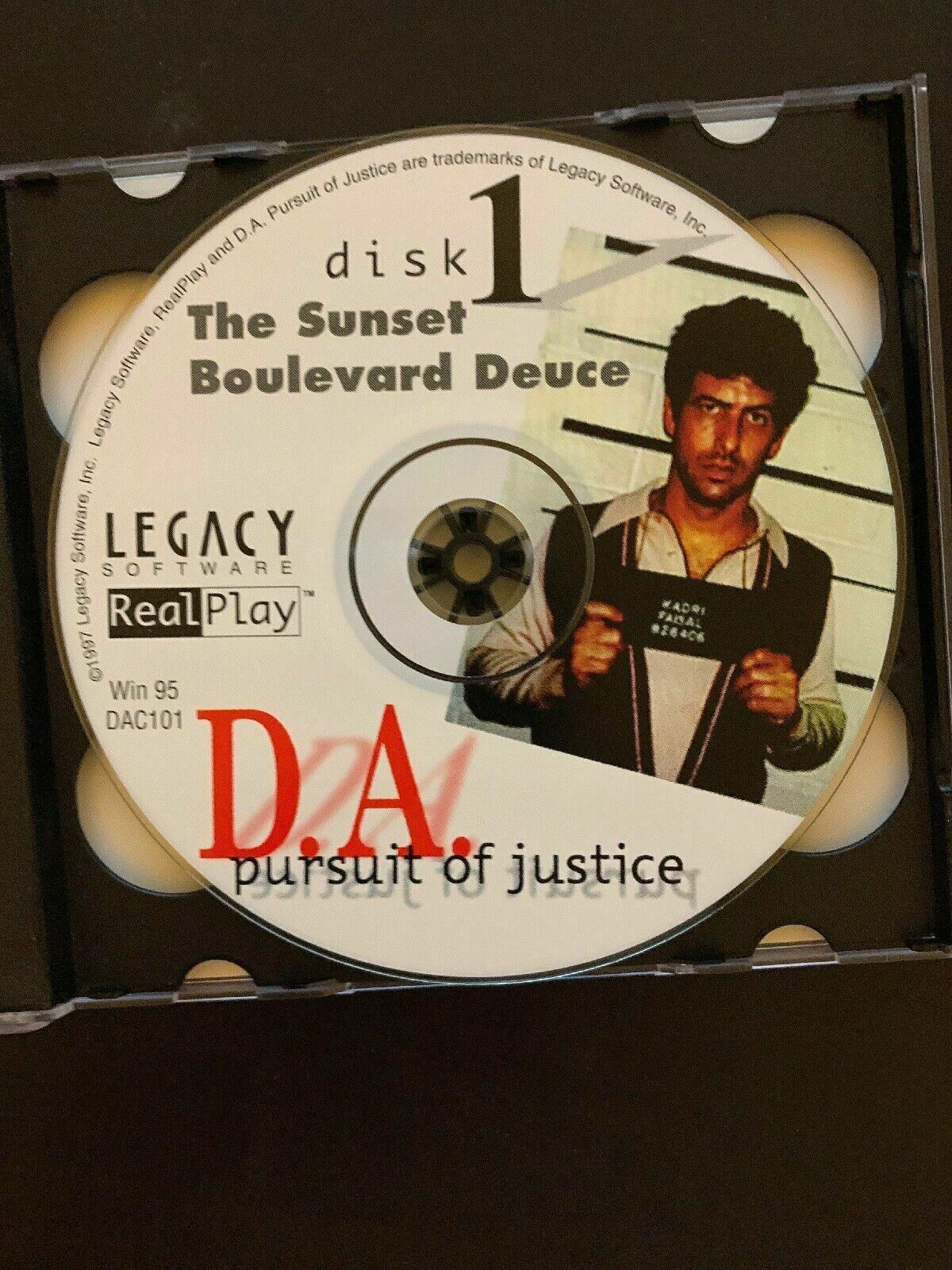 D.A. Pursuit Of Justice: Case 1 The Sunset Boulevard Deuce 1997 PC Cdrom