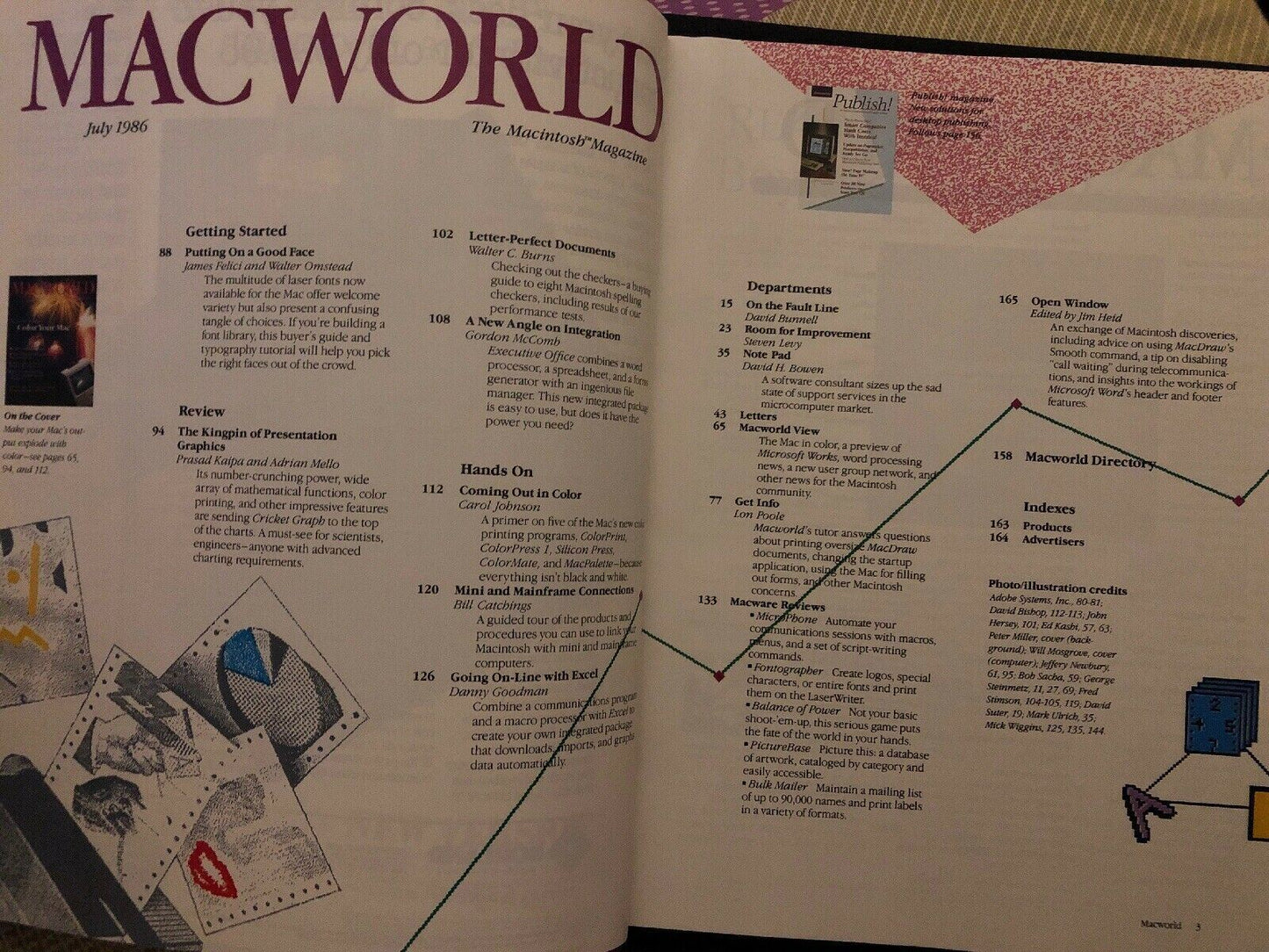 Macworld July 1986 Magazine Includes Desktop Publishing Mag  Apple Vintage Rare