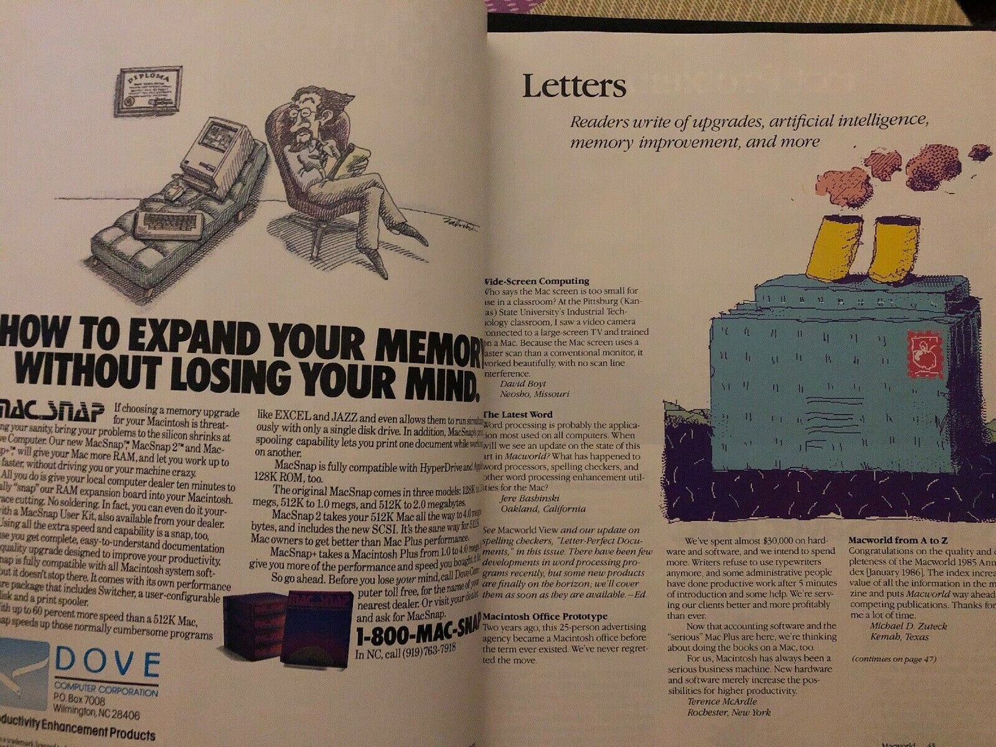 Macworld July 1986 Magazine Includes Desktop Publishing Mag  Apple Vintage Rare
