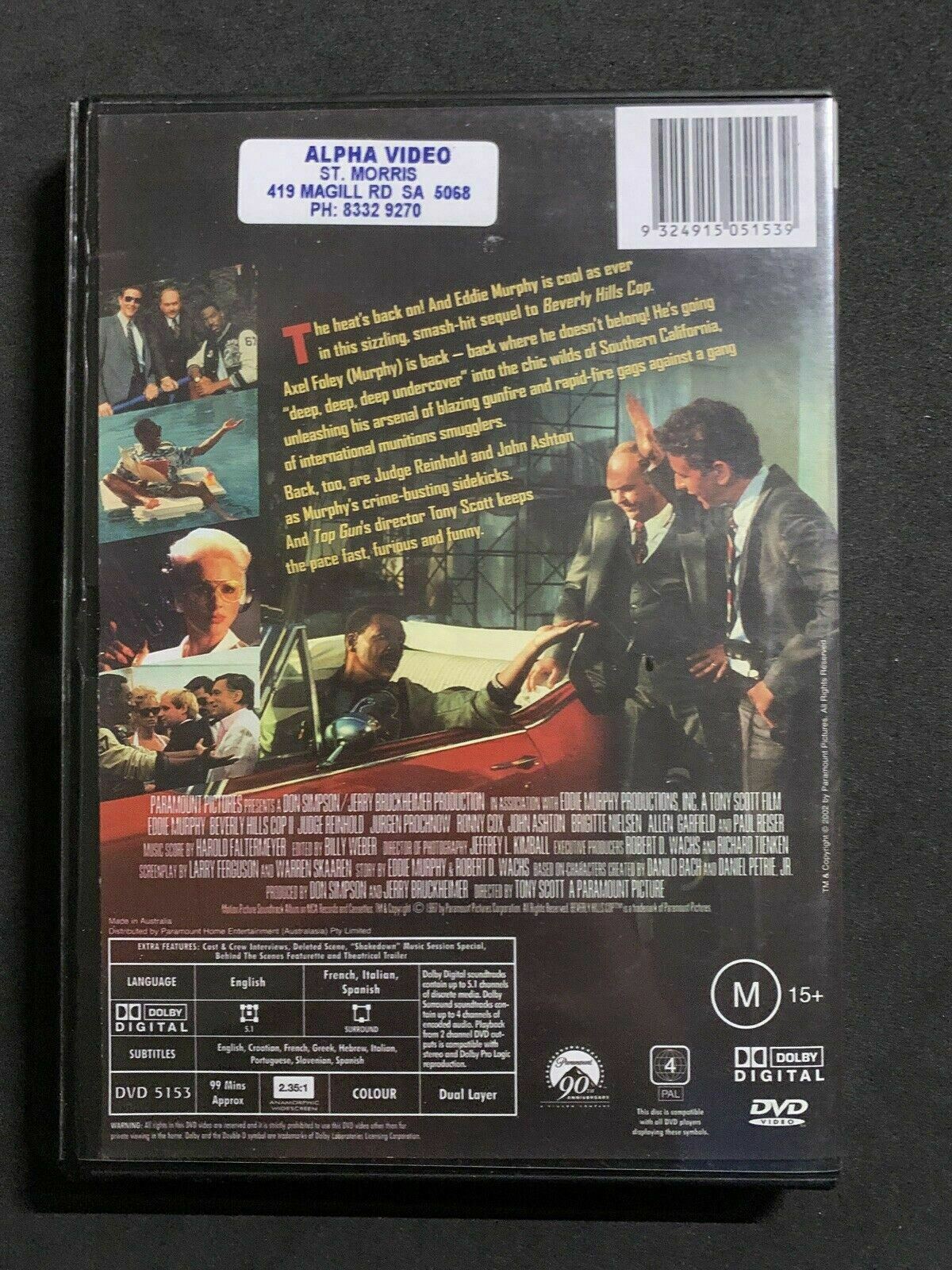 Beverly Hills Cop 1, 2 & 3 (DVD, 1984, 3-Disc Set) Eddie Murphy. Region 4