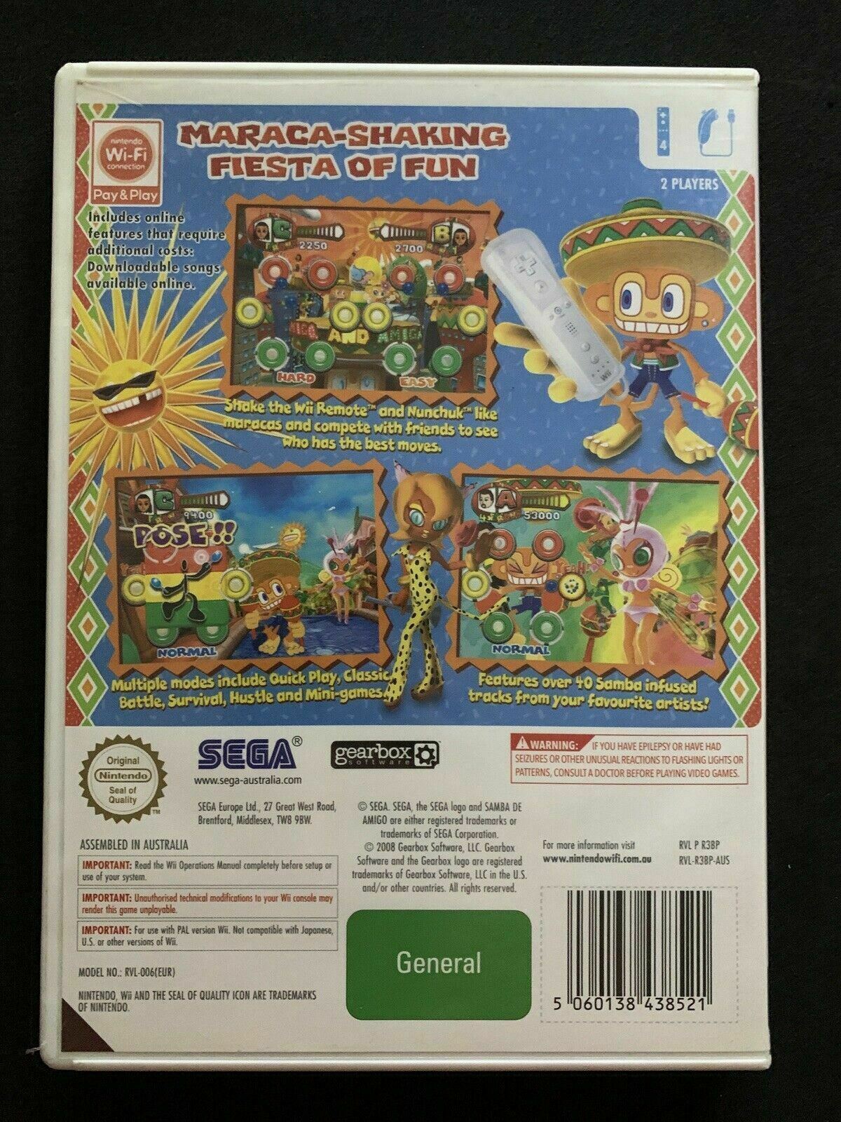 Samba De Amigo Nintendo Wii PAL with Manual