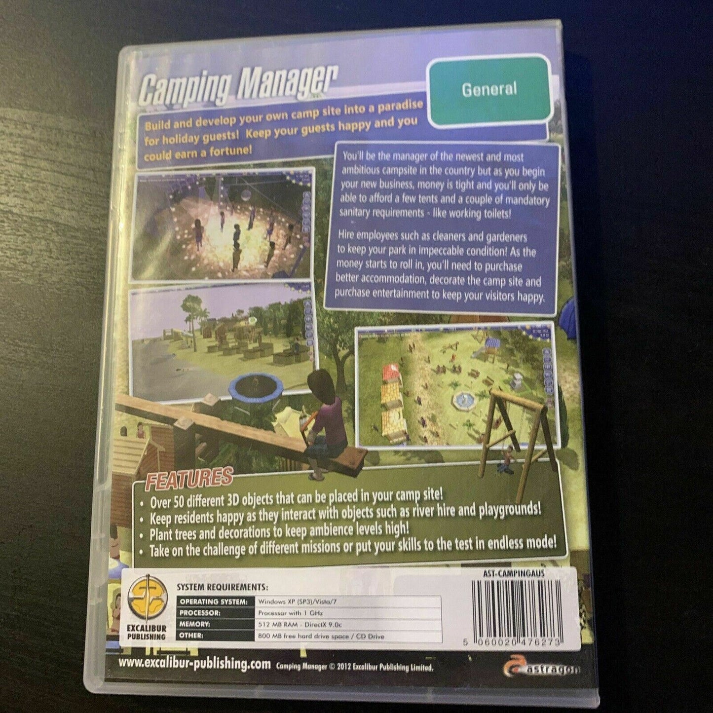 Camping Manager PC CDROM  Windows Game