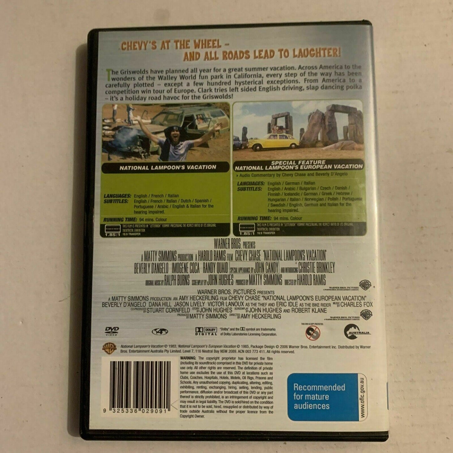National Lampoon's Vacation  / National Lampoon's European Vacation (DVD, 1985)