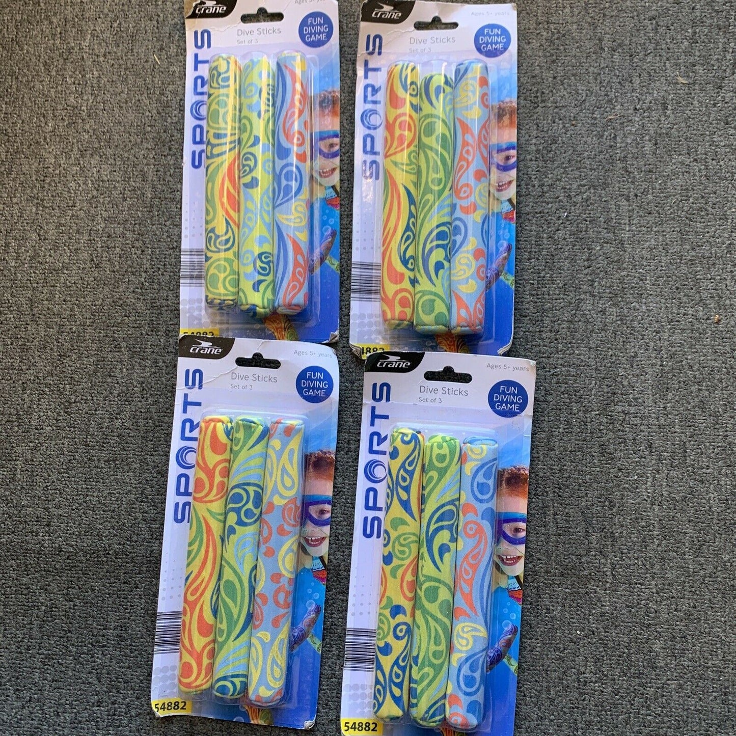 *New* 4x Crane Pool Dive Sticks (Set Of 3) For Fun Diving Game