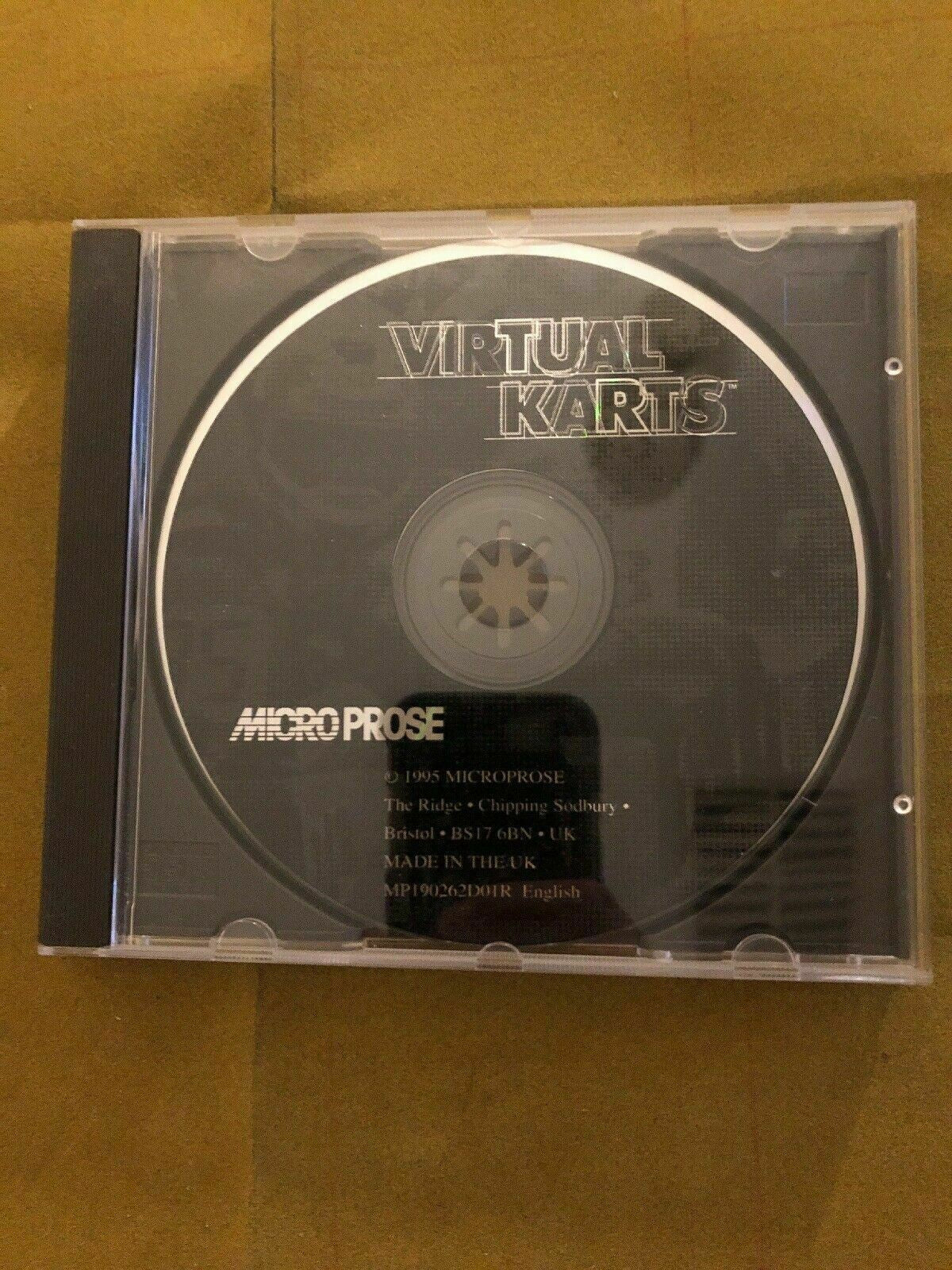 Virtual Karts (1995) PC CD-ROM Microprose Vintage Classic Driving Game for DOS