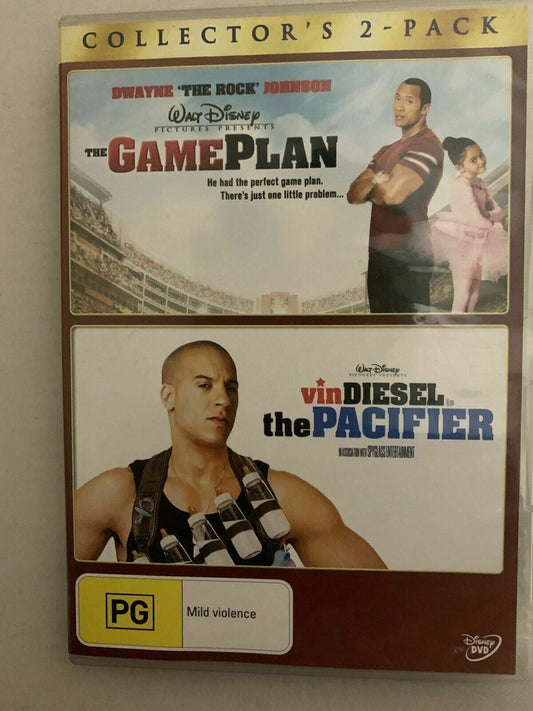 The Game Plan / The Pacifier (DVD) Dwayne Johnson 'The Rock' Vin Diesel Region 4