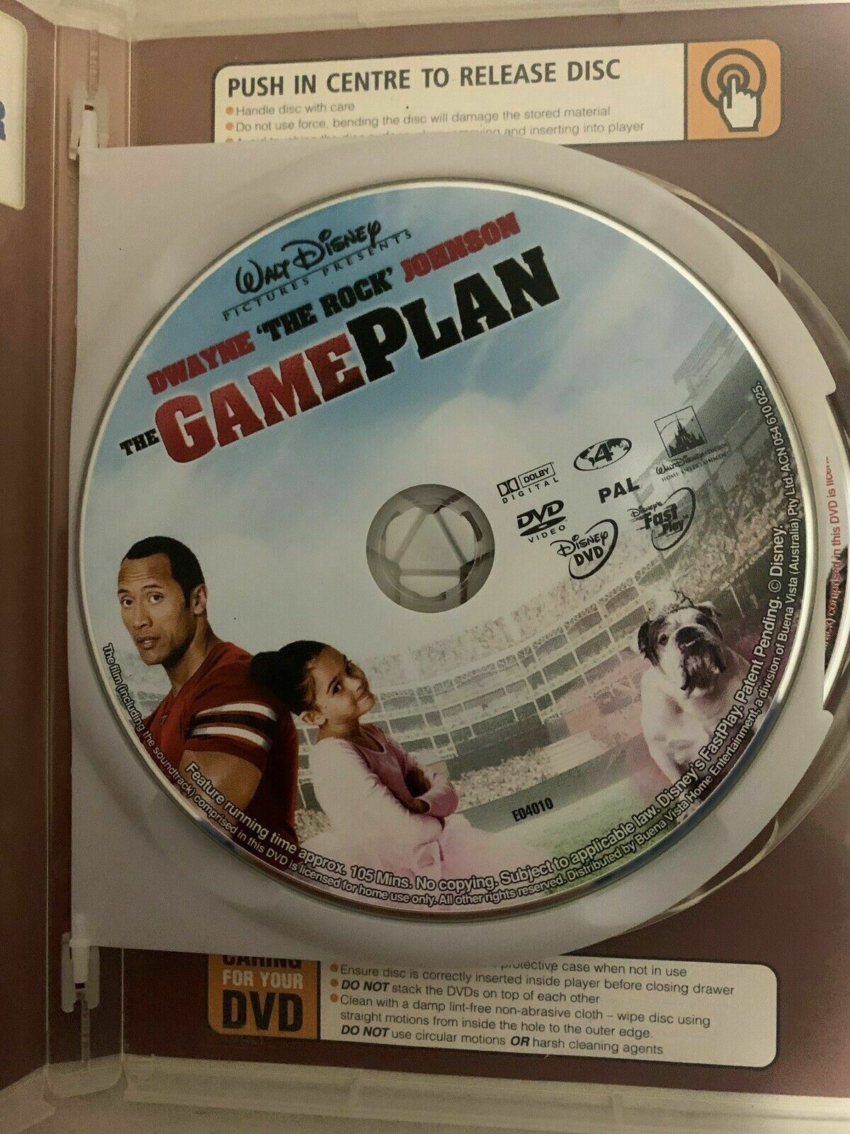 The Game Plan / The Pacifier (DVD) Dwayne Johnson 'The Rock' Vin Diesel Region 4