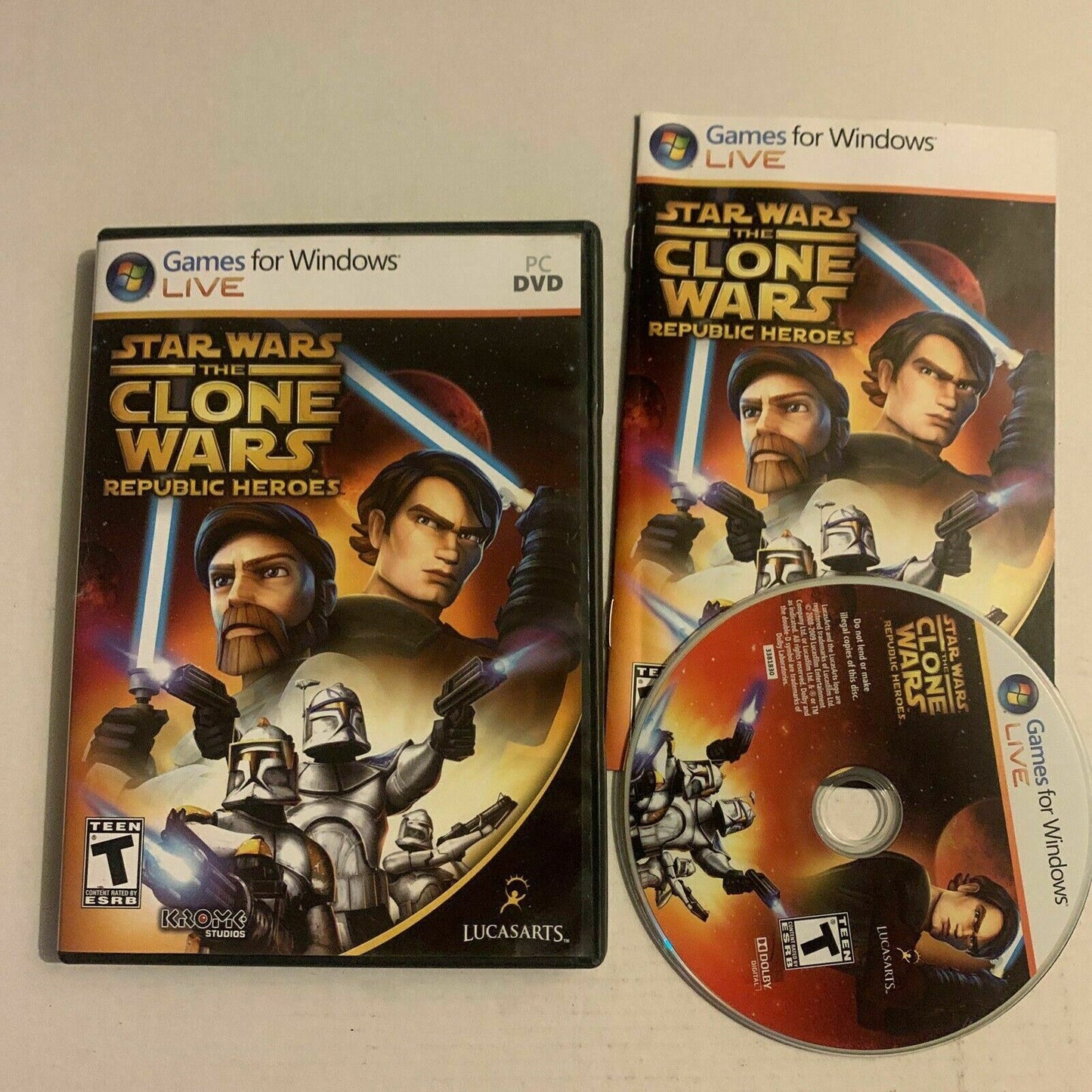 Star Wars: The Clone Wars – Republic Heroes - PC DVD Windows Game with manual