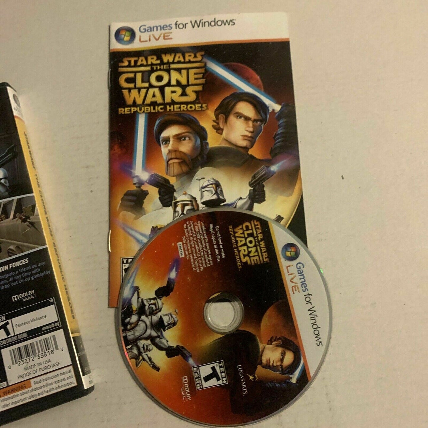 Star Wars: The Clone Wars – Republic Heroes - PC DVD Windows Game with manual