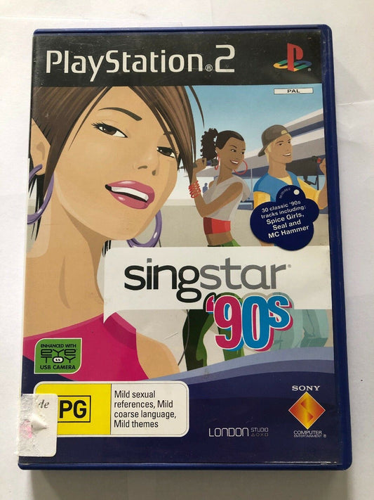 Singstars 90's PS2 Sony PlayStation 2 PAL Karoake Game Complete