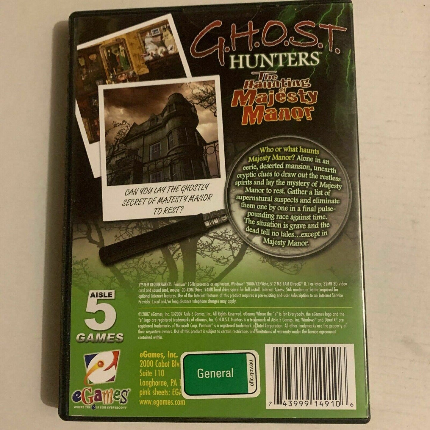 5x Hidden Object Game PC: Ghost Hunters, Deadtime Stories, Crystal Portal, Atlan